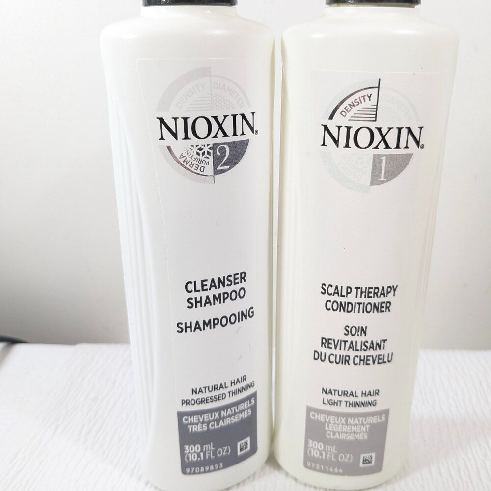 Nioxin System 1 &2 Scalp Therapy Conditioner & Cleanser Shampoo natural hair SET